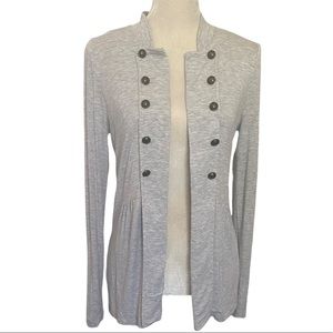Apostrophe Grey Long Sleeve‎ T-shirt Cardigan sz Small